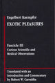 Book cover of: Engelbert Kaempfer: Exotic Pleasures. By: Robert W. Carrubba
