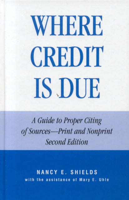 Book cover of: Where Credit is Due