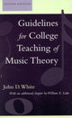 Book cover of: Guidelines for College Teaching of Music Theory. By: Lake William E.