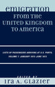 Book cover of: Emigration from the United Kingdom to America. By: Ira A. Glazier