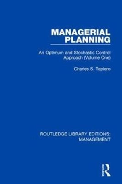 Book cover of: Managerial Planning. By: Charles S. Tapiero