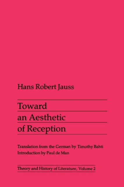 Book cover of: Toward an Aesthetic of Reception