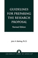 Book cover of: Guidelines for Preparing the Research Proposal