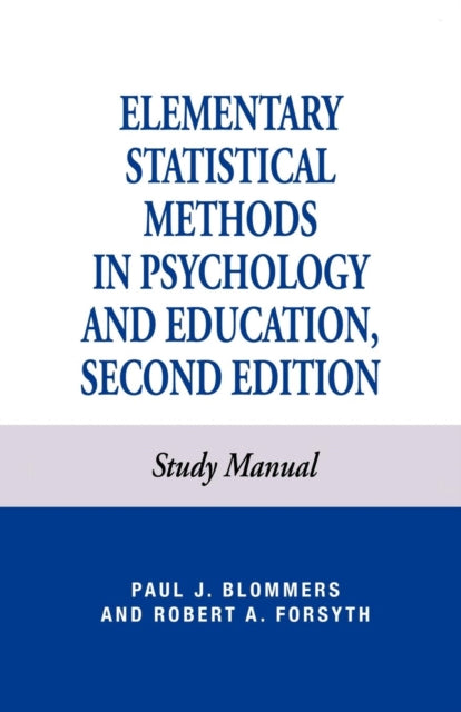 Book cover of: Elementary Statistical Methods in Psychology. By: Blommers Paul J.