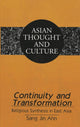 Book cover of: Continuity and Transformation. By: Sang-Jin Ahn