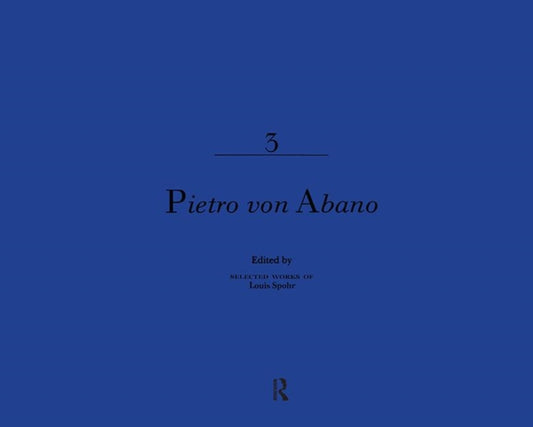 Book cover of: Pietro Von Abano. By: Clive Brown