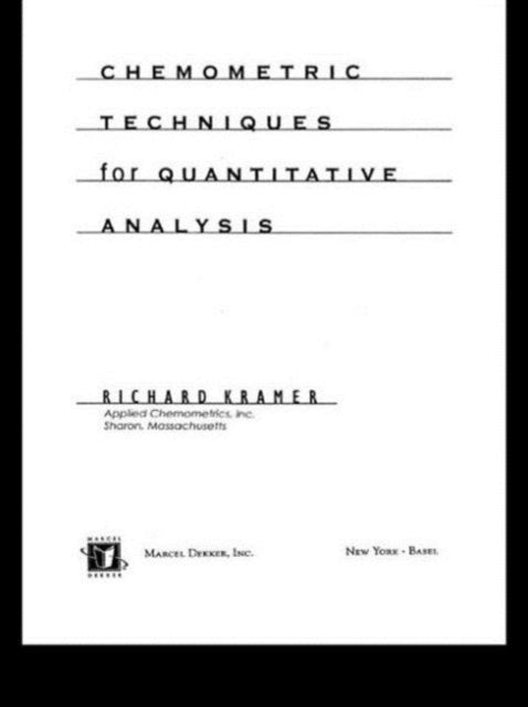 Book cover of: Chemometric Techniques for Quantitative Analysis