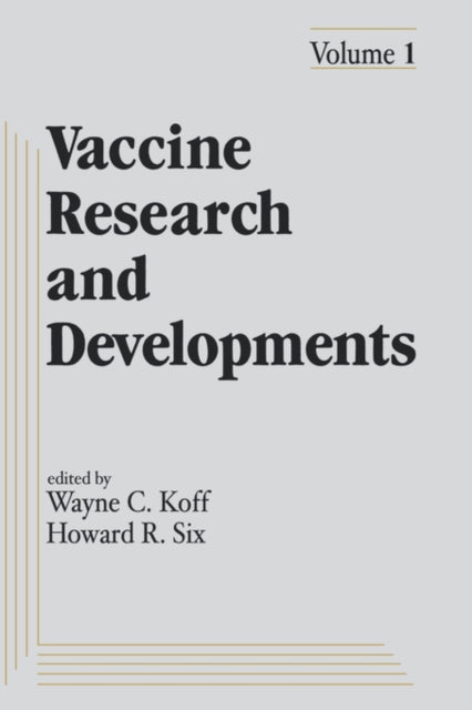 Book cover of: Vaccine Research and Development. By: Koff
