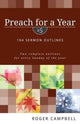 Book cover of: Preach for a Year – 104 Sermon Outlines. By: Roger Campbell