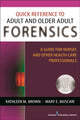 Book cover of: Quick Reference to Adult and Older Adult Forensics. By: Kathleen M. Brown