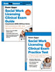 Book cover of: Social Work Licensing Clinical Exam Guide and Additional Print Practice Test Set