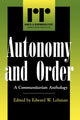 Book cover of: Autonomy and Order. By: Edward W. Lehman