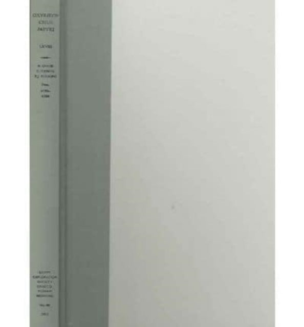 Book cover of: Oxyrhynchus Papyri Volume LXVIII