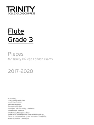Trinity College London: Flute Exam Pieces Grade 3 2017–2020 (part only)