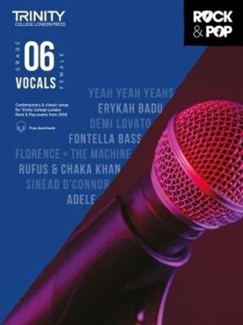 Book cover of: Trinity College London Rock & Pop 2018 Vocals Grade 6. By: Varios