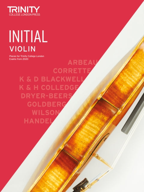 Book cover of: Trinity College London Violin Exam Pieces From 2020: Initial. By: Trinity College London