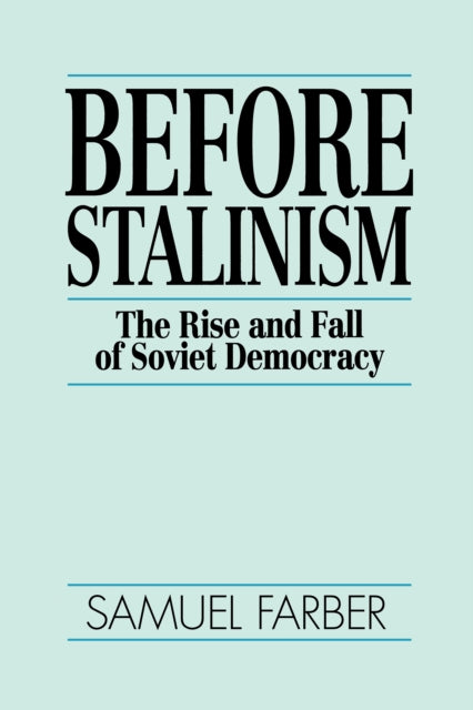 Book cover of: Before Stalinism