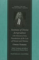 Book cover of: Institutes of Divine Jurisprudence, with Selections from Foundations of the Law of Nature & Nations. By: Christian Thomasius