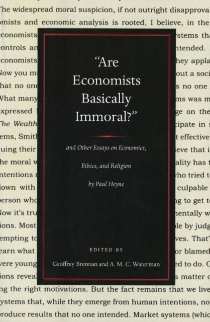 Are Economists Basically Immoral?