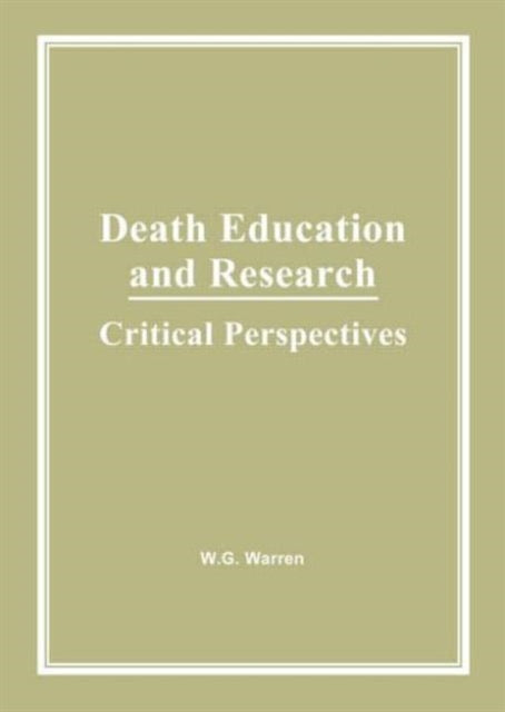 Book cover of: Death Education and Research