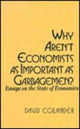 Book cover of: Why aren't Economists as Important as Garbagemen?
