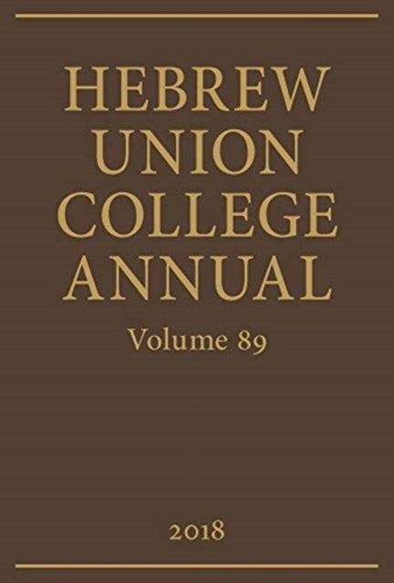 Book cover of: Hebrew Union College Annual