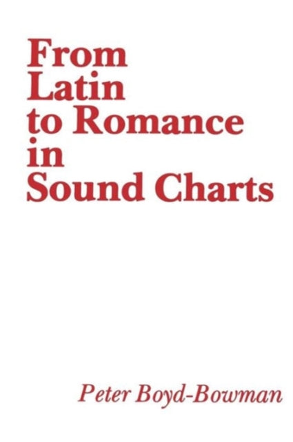 Book cover of: From Latin to Romance in Sound Charts
