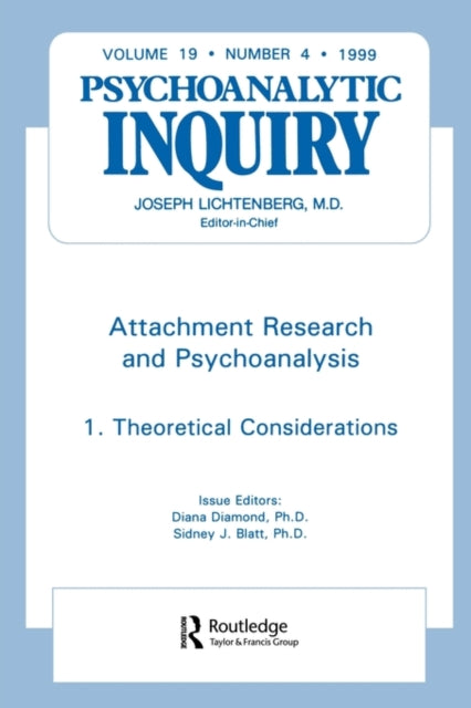 Book cover of: Attachment Research and Psychoanalysis