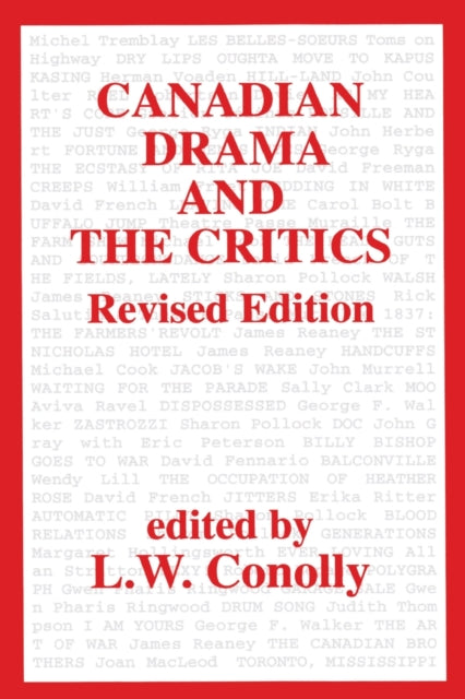 Book cover of: Canadian Drama and the Critics