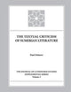 Book cover of: Textual Criticism of Sumerian Literature