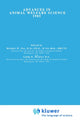Book cover of: Advances in Animal Welfare Science 1985