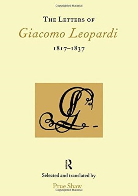 Book cover of: Letters of Giacomo Leopardi 1817-1837. By: Giacomo Leopardi