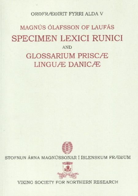 Book cover of: Specimen Lexici Runici