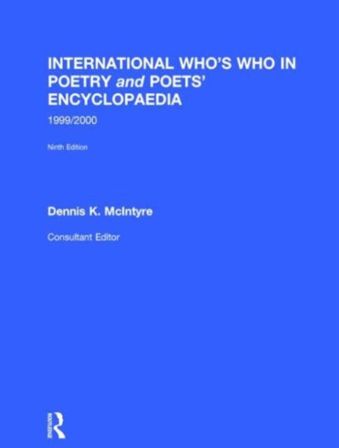 Book cover of: International Who's Who in Poetry and Poets Encyclopedia. By: D. Mcintyre