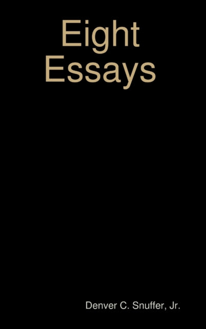 Book cover of: Eight Essays