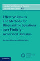 Book cover of: Effective Results and Methods for Diophantine Equations over Finitely Generated Domains. By: Jan-Hendrik Evertse
