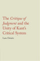 Book cover of: Critique of Judgment and the Unity of Kant's Critical System