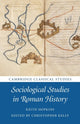 Book cover of: Sociological Studies in Roman History. By: Keith Hopkins