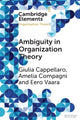 Book cover of: Ambiguity in Organization Theory. By: Giulia Cappellaro