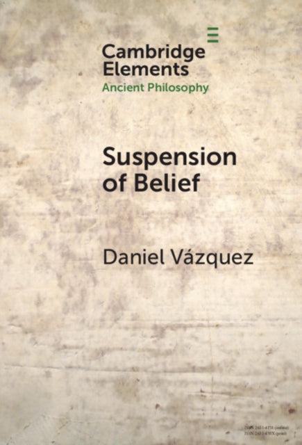 Book cover of: Suspension of Belief. By: Daniel Vazquez