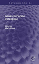Book cover of: Issues in Person Perception. By: Mark Cook