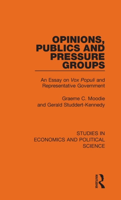 Opinions, Publics and Pressure Groups