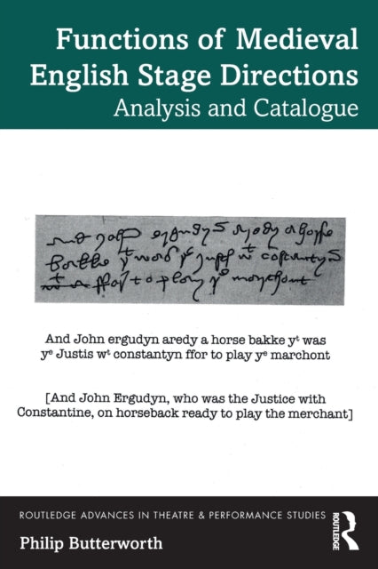 Book cover of: Functions of Medieval English Stage Directions. By: Philip Butterworth