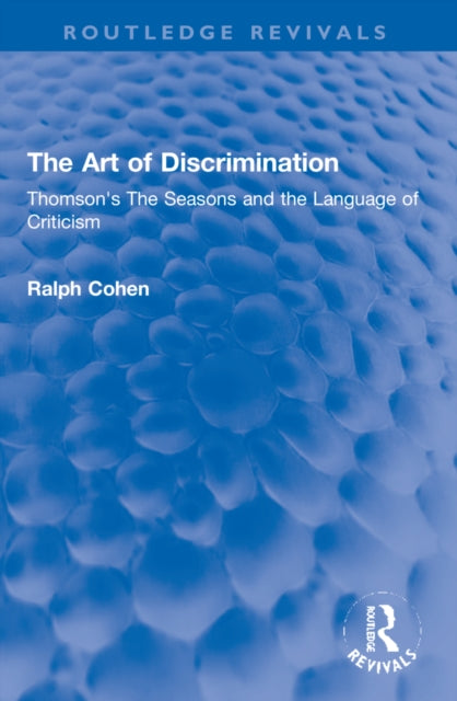 Book cover of: Art of Discrimination. By: Ralph Cohen