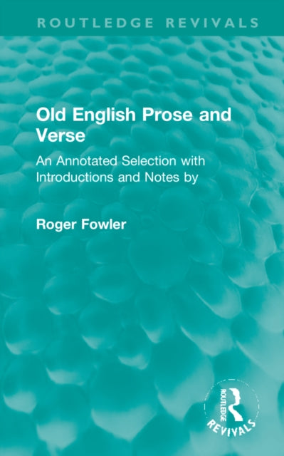 Book cover of: Old English Prose and Verse