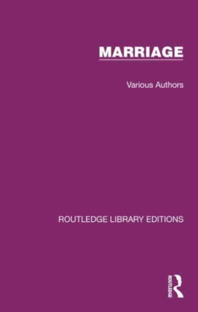 Book cover of: Routledge Library Editions: Marriage
