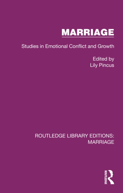 Book cover of: Marriage. By: Lily Pincus