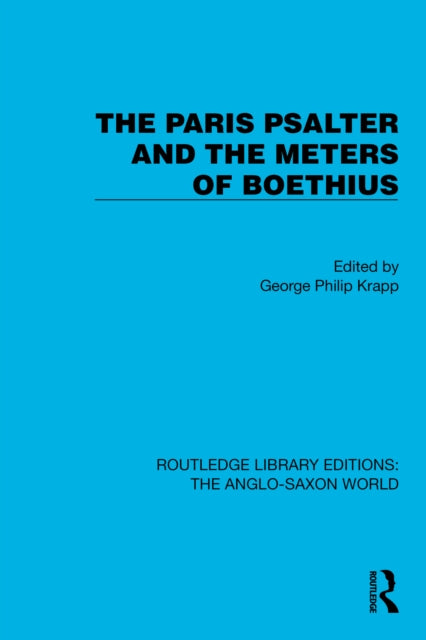 Book cover of: Paris Psalter and the Meters of Boethius. By: George Philip Krapp