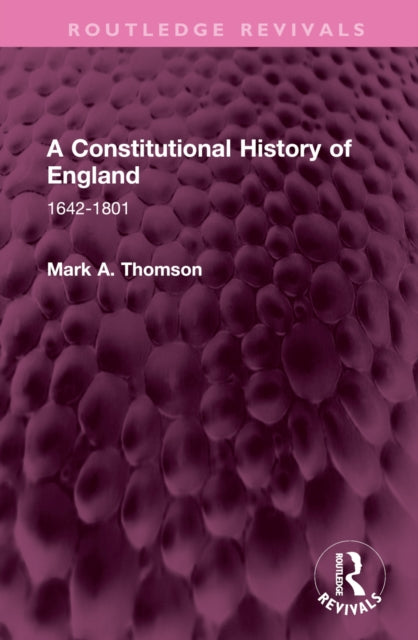 Book cover of: Constitutional History of England