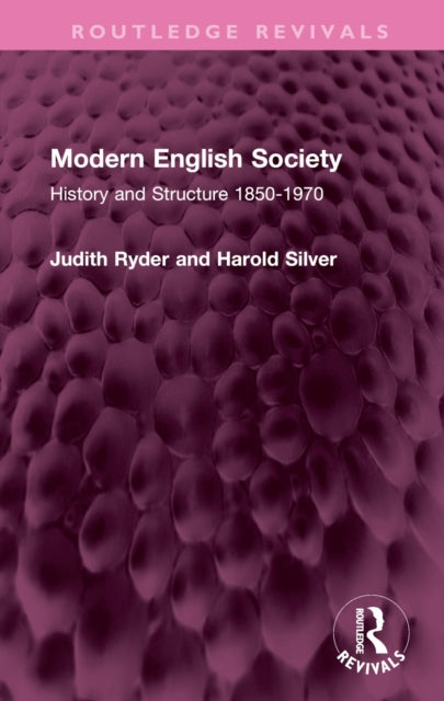 Book cover of: Modern English Society. By: Judith Ryder
